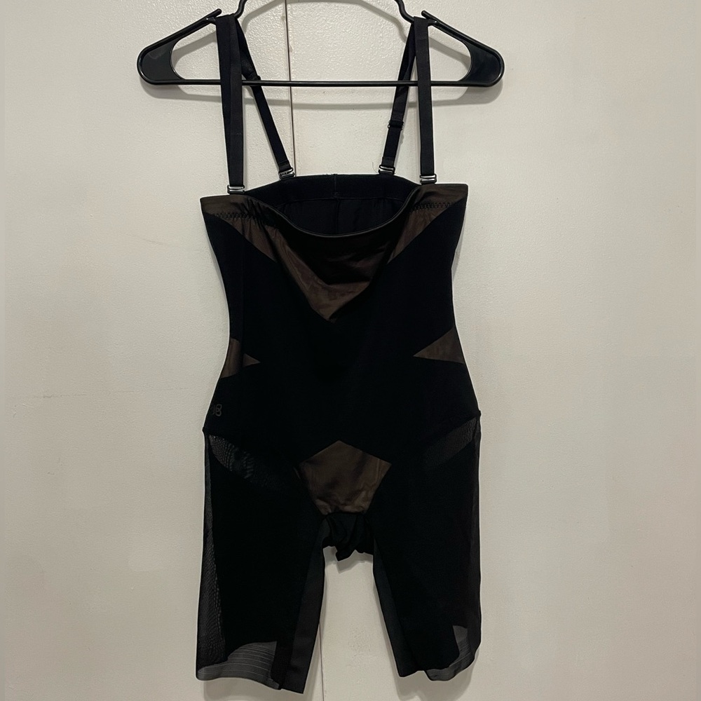 Honeylove Black High-Waist Shaping Bodysuit with Adjustable Straps (B)
